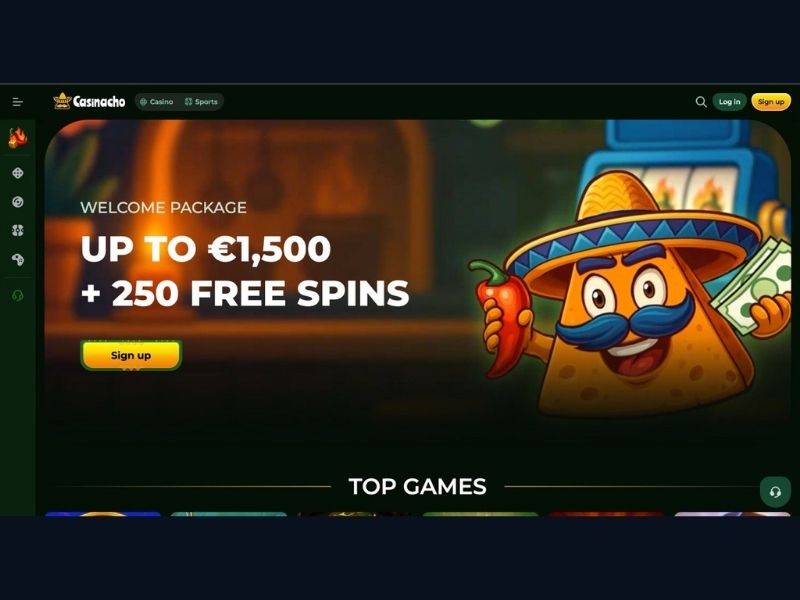Casinacho Casino (Nacho Casino) per giocatori italiani: pacchetto benvenuto fino a 1500 €, cashback settimanale e panoramica completa della piattaforma